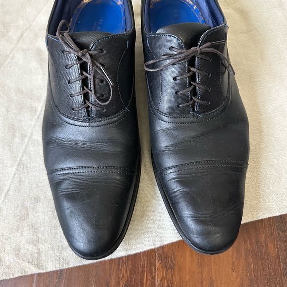 TED BAKER LONDON Fhares Cap Toe Oxford Black Leather - Picture 5 of 11